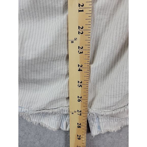 Free People Cotton Blue Striped LS Button Up Oversized Swing Tunic Women's XS - Picture 8 of 12